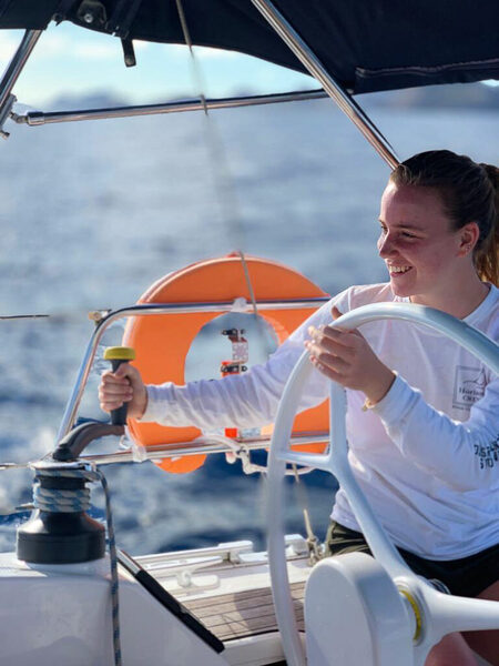 Skipper on a yacht charter with a captain
