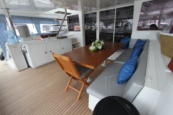 Lagoon 620 crewed yacht Interior