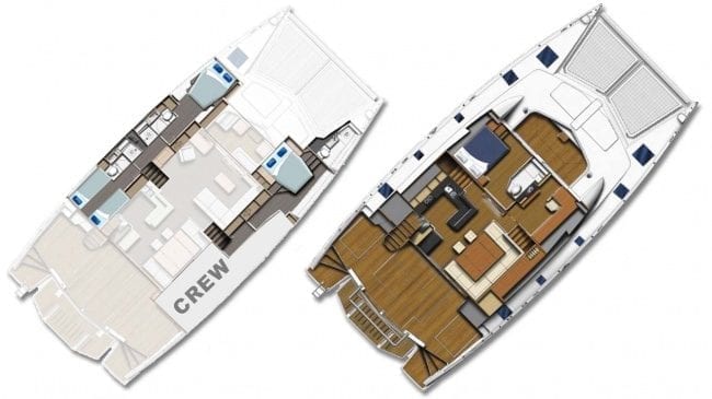 Leopard 58 4 Cabins 4 Heads Layout