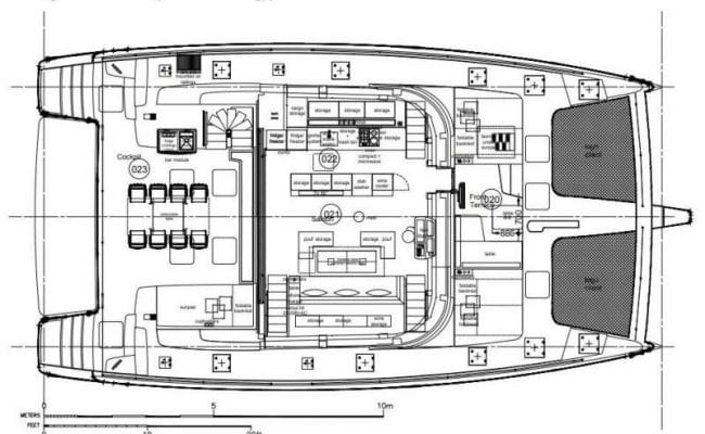 2020 Sunreef 60ft 4 Cabins 4 Heads Layout