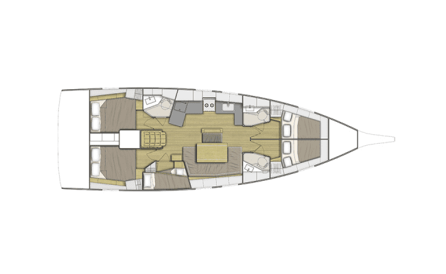 Beneteau Oceanis 46.1 layout