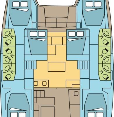 Lagoon 50 catamaran layout