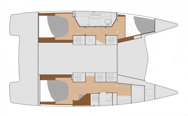 Catamaran Isla 40 layout